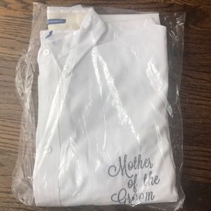 White long sleeve button up shirt bridal